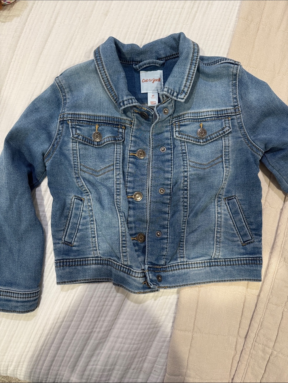 Cat & Jack Medium Wash Blue Kids' Denim Jacket